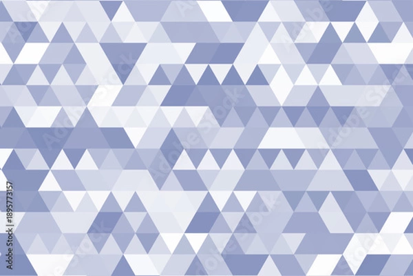 Obraz 寒色系でまとめた三角形の抽象背景　整った構成のデザイン素材