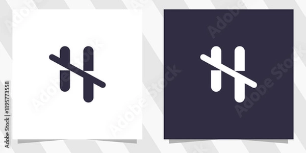 Obraz letter h logo design vector