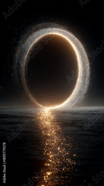 Obraz Future oriented glowing circular background