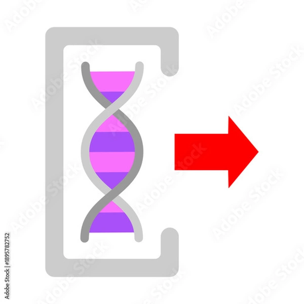Fototapeta DNA Extraction Vector Flat Icon Design