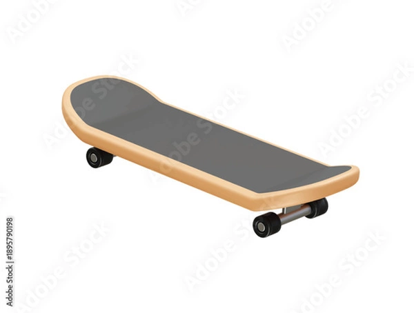 Obraz Skateboard icon 3d render illustration 