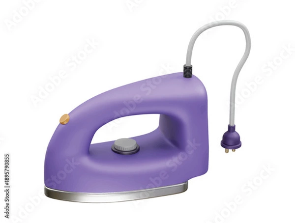 Obraz Iron icon 3d render illustration 