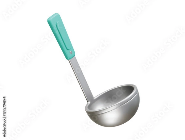 Obraz Ladle icon 3d render illustration 