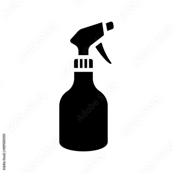 Obraz Laundry spray bottle perfume detergent solid glyph icon
