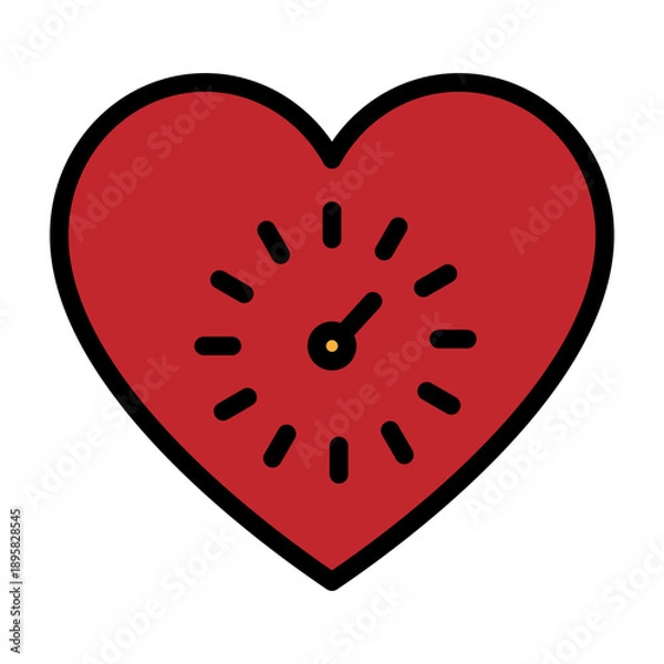 Obraz Love Countdown Vector Filled Icon Design