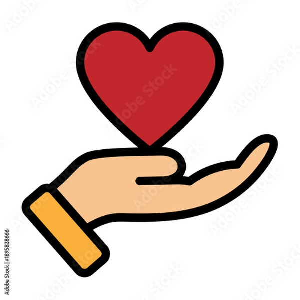 Obraz Love Proposal Vector Filled Icon Design