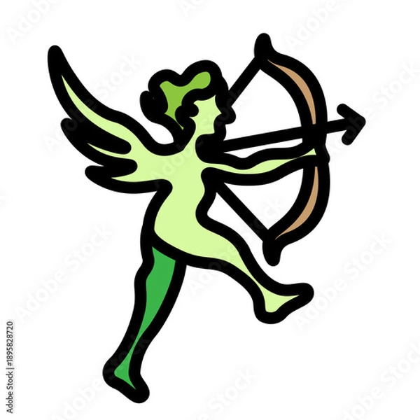 Obraz Cupid Vector Filled Icon Design