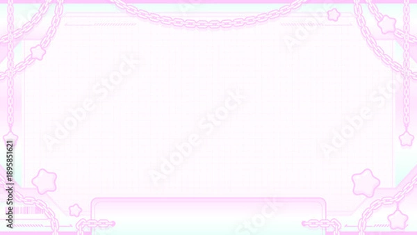 Obraz 鎖モチーフの夢可愛いフレーム背景