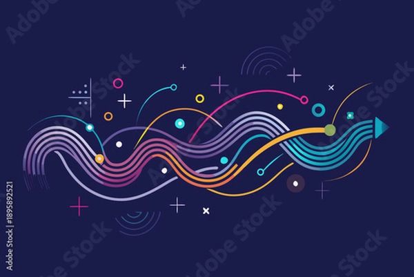 Obraz algorithm flow artistic transformation icon