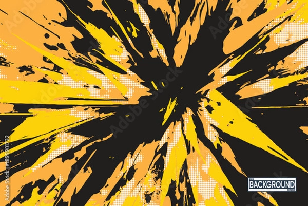 Fototapeta Explosive Grunge Burst Abstract Background