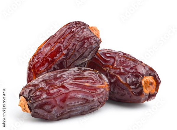 Obraz Dried dates fruit isolated on white.