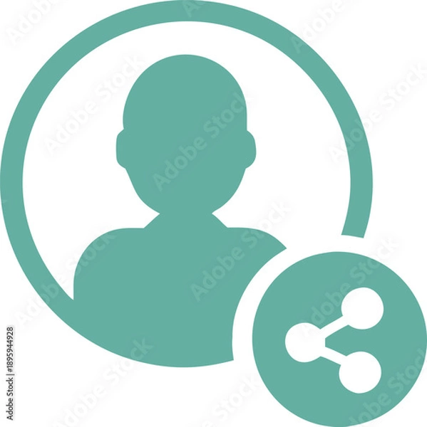 Obraz User profile with share con