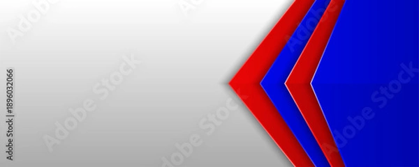 Obraz White and red diagonal arrow paper cut