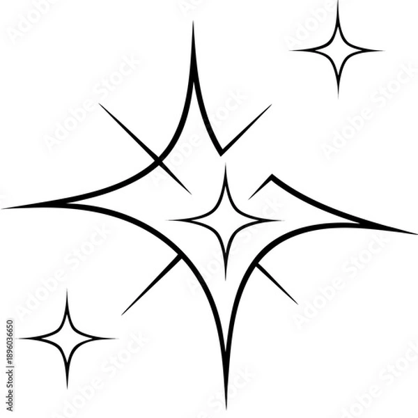 Fototapeta Sparkle line art vector