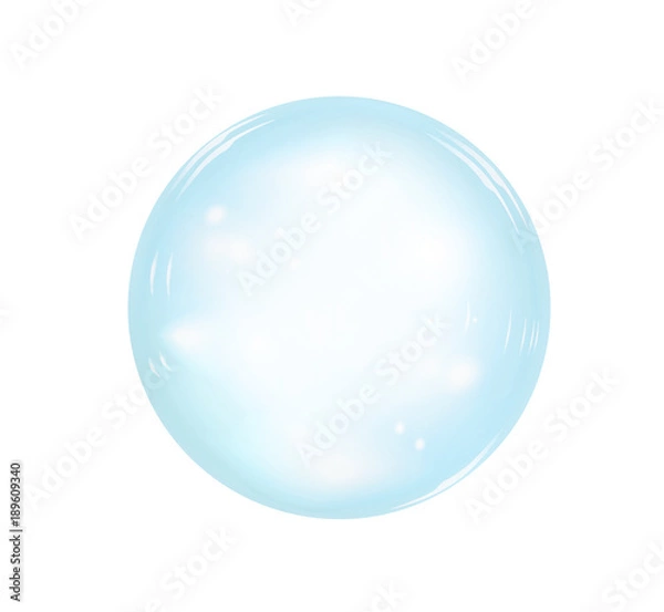 Fototapeta Contact lens. View from above. Realistic vector illustration