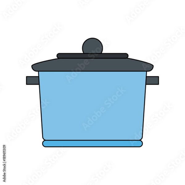 Obraz Kitchen pot isolated icon vector illustration graphic design