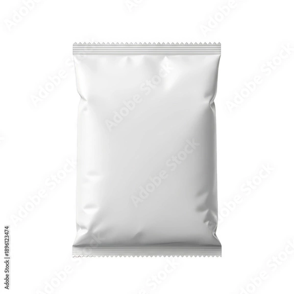 Obraz Blank white packaging bag isolated on transparent background