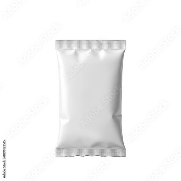 Obraz Empty white packaging bag isolated on transparent background