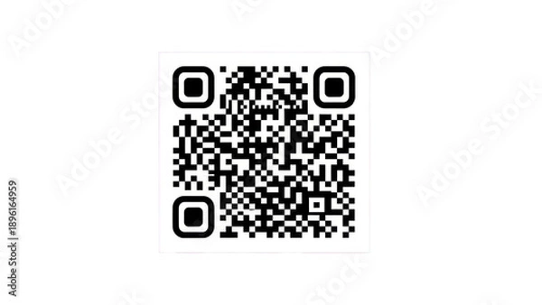 Obraz QR Code isolated on transparent background