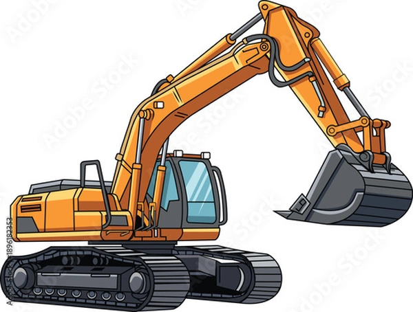 Obraz Heavy Duty Construction Crawler Excavator