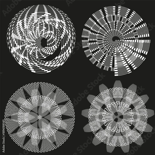 Obraz Abstract wire sphere. Geometric grid ball. Science net Vector. Black background.