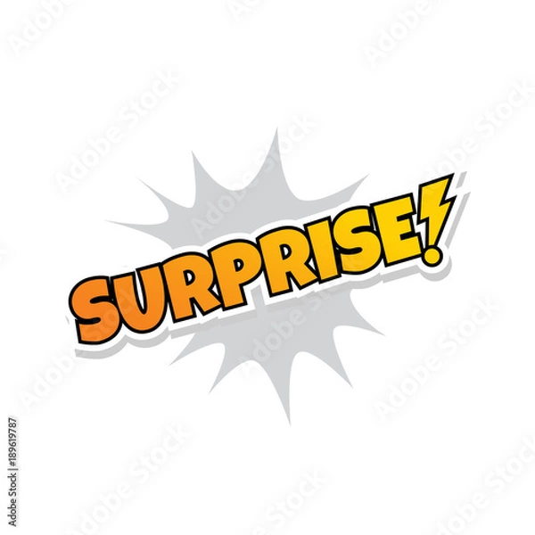 Fototapeta surprise greeting explodtion splash text vector