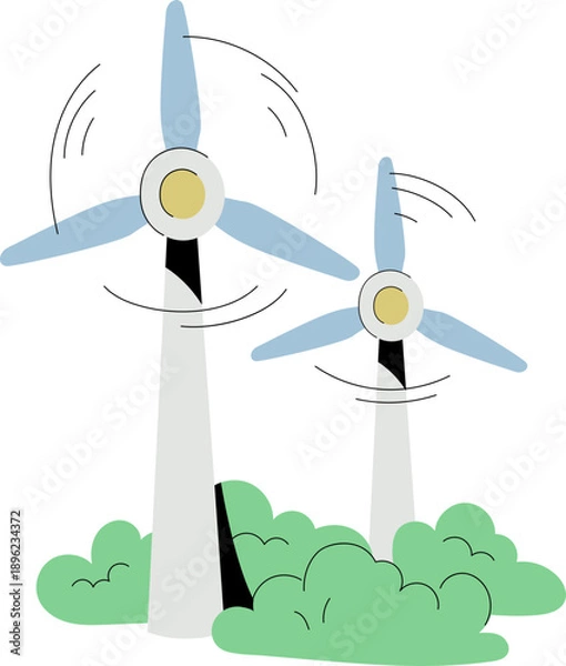 Fototapeta Windmill Illustration
