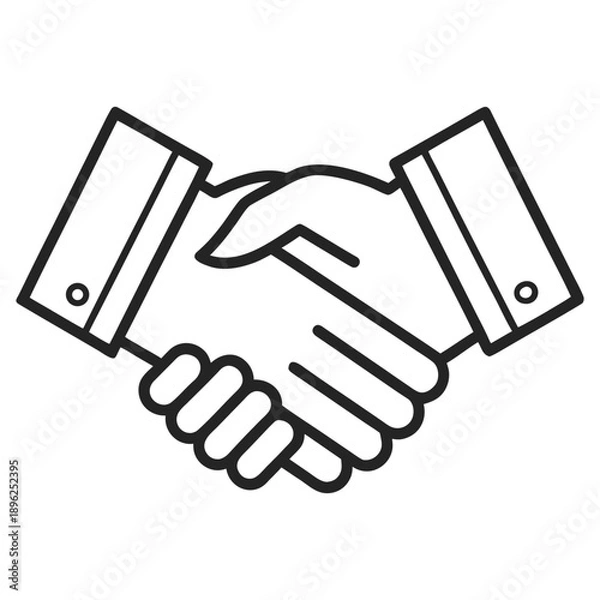 Obraz Simple Two Hands Line art Vector