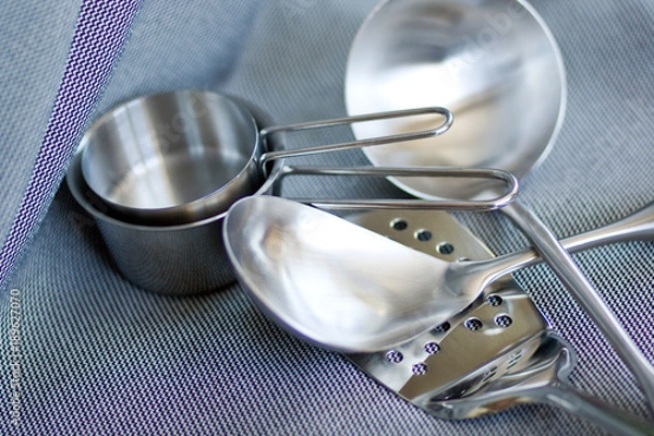 Obraz Composition of cook kitchen instruments. CU.