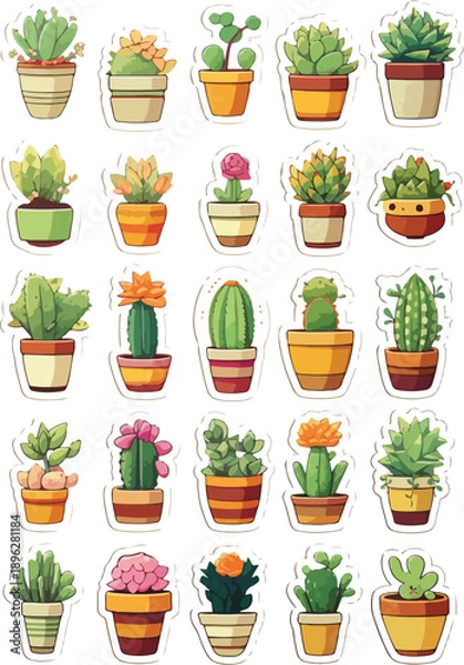 Obraz seamless background with cactus