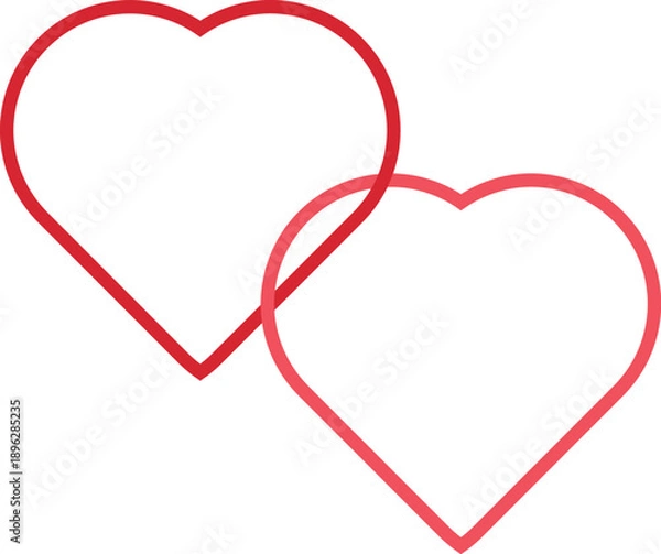 Obraz two red hearts