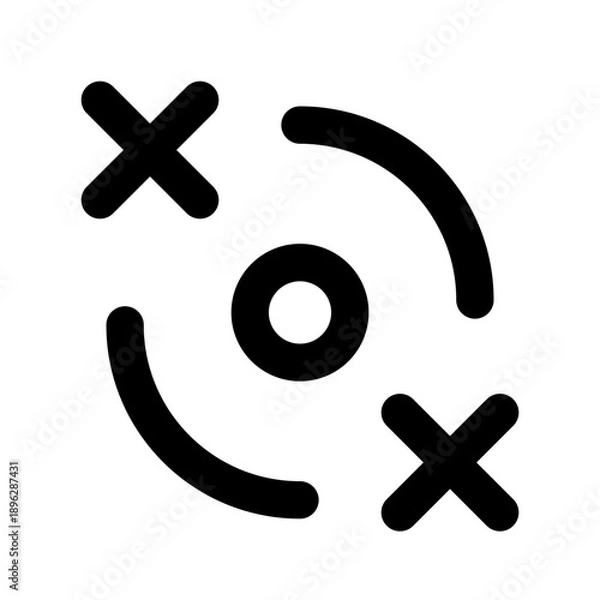 Obraz agency outline icon set