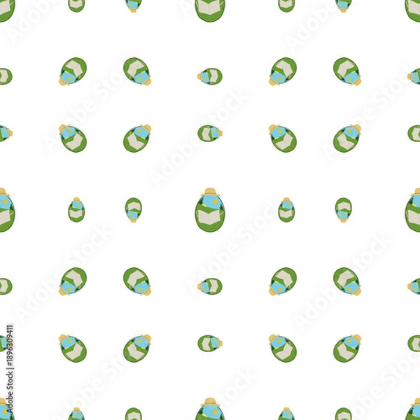 Obraz Easter egg Cozy Green Sleeping Bag Pattern