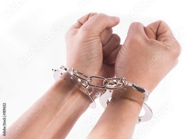 Obraz isolated handcuffs