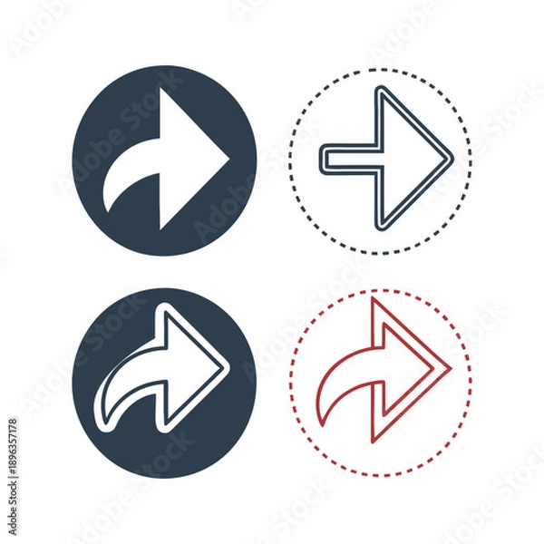 Obraz arrow icon set vector