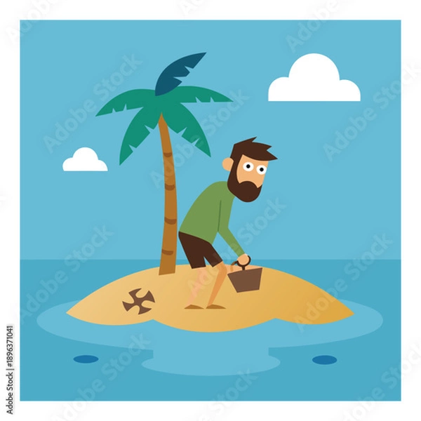 Obraz man on the beach