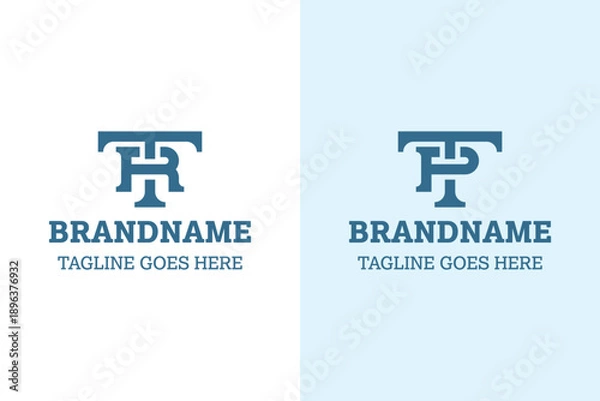 Fototapeta Letters TR TP Monogram Logo Set, for RT PT initials
