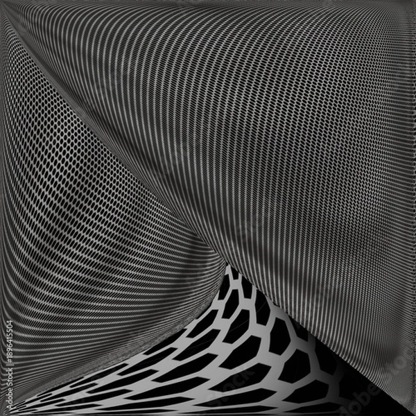 Fototapeta Abstract Honeycomb Wave Pattern