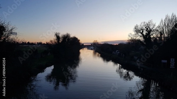 Obraz Canal au coucher...