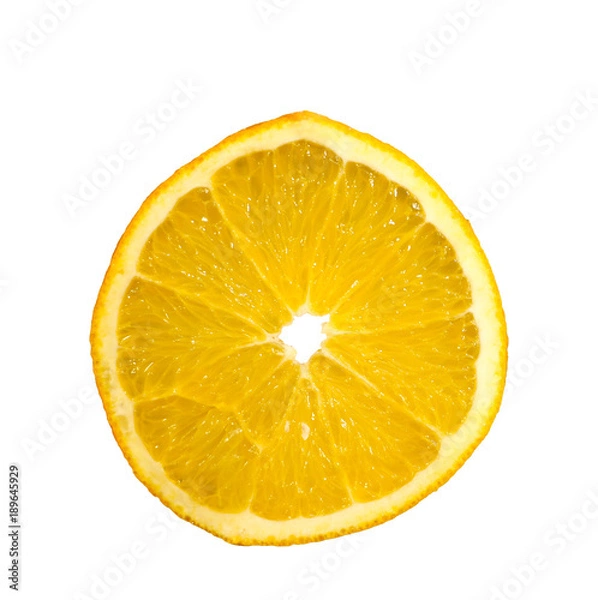 Obraz orange slice on white background