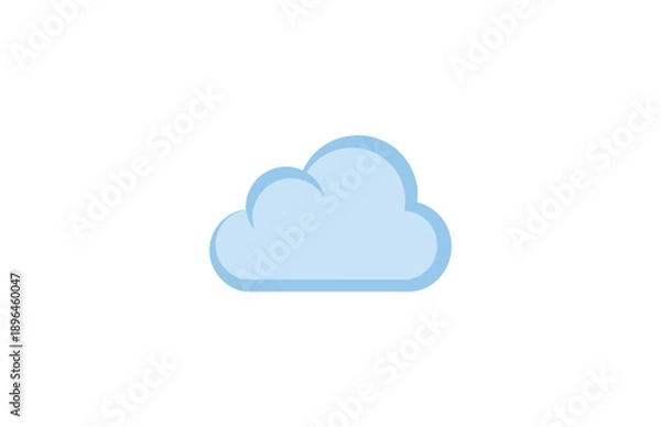 Obraz Cloud graphic illustration on black background for design elements