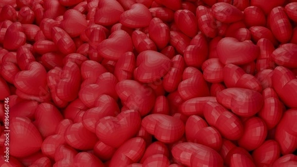 Obraz corazones 3d amor San Valentín