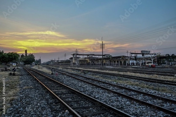 Obraz Railroad in the evening 