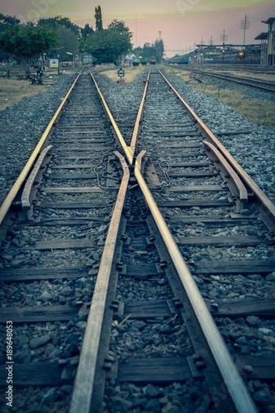 Obraz Railroad in the evening 