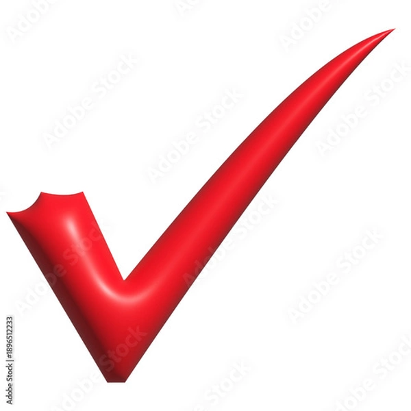 Fototapeta red check mark