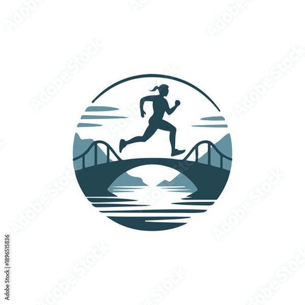 Obraz marathon running vector