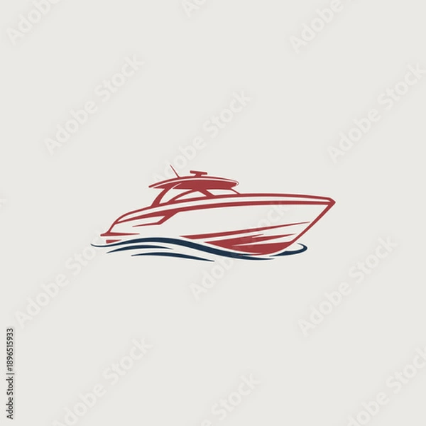 Obraz yacht icon vector illustration