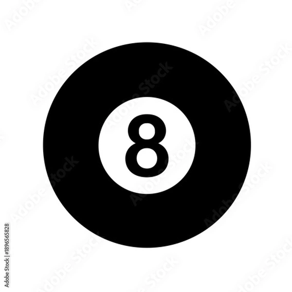 Obraz billiard ball isolated on white