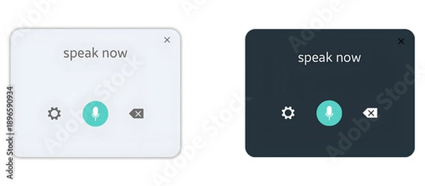 Obraz Speak Now Voice Assistant UI Card – Microphone Speech Control Interface
