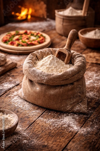 Obraz Saco harina pizza
